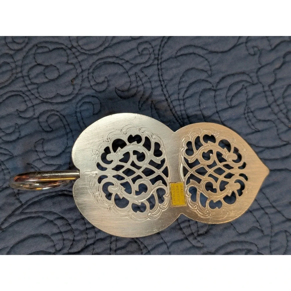 Vintage W Germany Pierced Silverplate Pastry Server 5.5